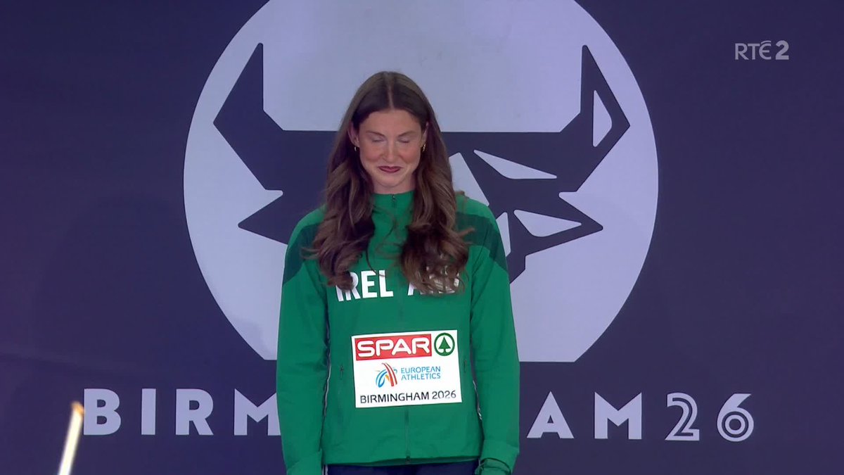 There wasn't a dry eye in the house as hundreds of Irish fans turned out to watch Kate O'Connor receive her European gold heptathlon medal in Birmingham. What. A. Star. Watch all the action live on RTÉ2 and the RTÉ Player.