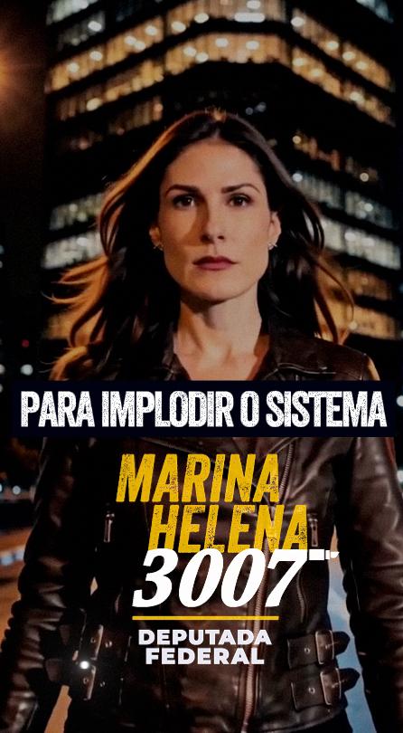 Eu sou a candidata, mas agente especial nessas eleições é você! É a hora da gente implodir juntos o esquema de negociatas e mordomias que sequestra o Brasil. Sem tempo para perder. Para ser voluntário na campanha, me mande um "oi" no Whats (link na bio). E já vai preparando o smoking para a nossa festa da posse! #MarinaHelena3007 Conteúdo gerado por IA.