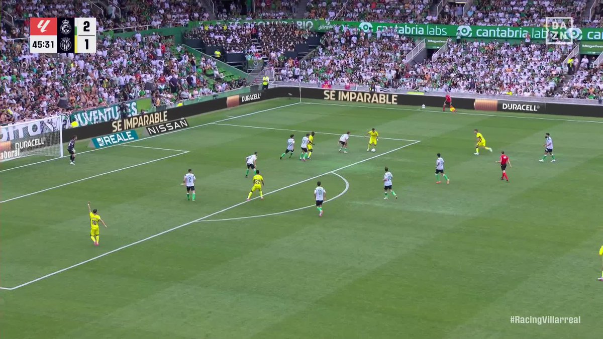 PE...PE... PÉPÉ-RO QUE GOLAZO ES ESTE El gol del empate del Villarreal en El Sardinero es PARA ENMARCAR⭐ #LALIGAenDAZN ⚽