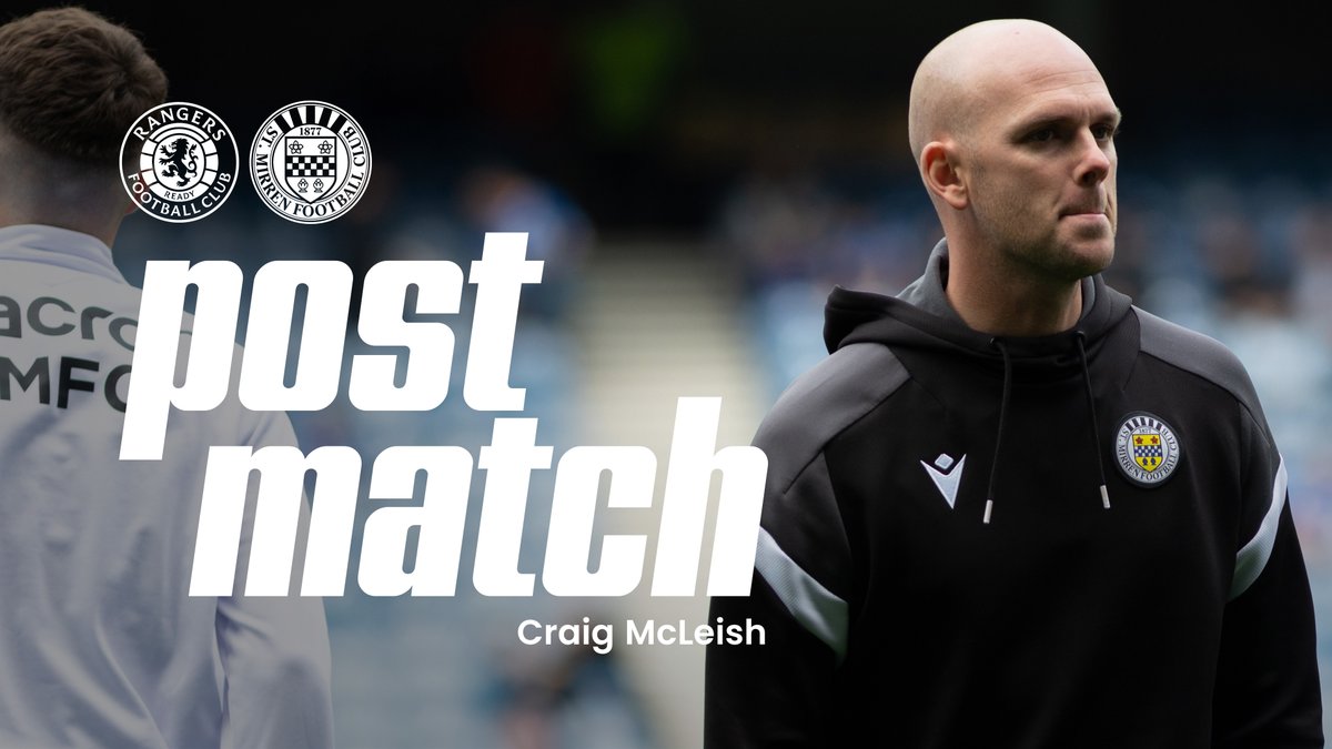 Manager Craig McLeish gave his thoughts after today's defeat to Rangers at Ibrox.