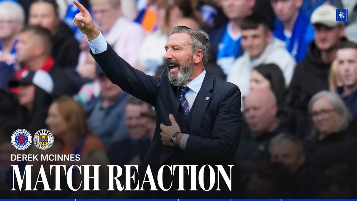 💭 “I am pleased for my players, but also for the supporters." 🎙️ Derek McInnes spoke to RangersTV following our Premier Sports victory over St Mirren at Ibrox.