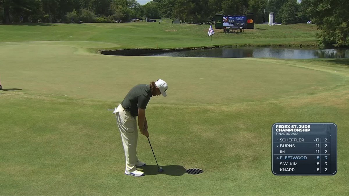 Monster putt from Tommy Fleetwood! 🤯 Watch the FedEx St. Jude Championship with NOW: 📺