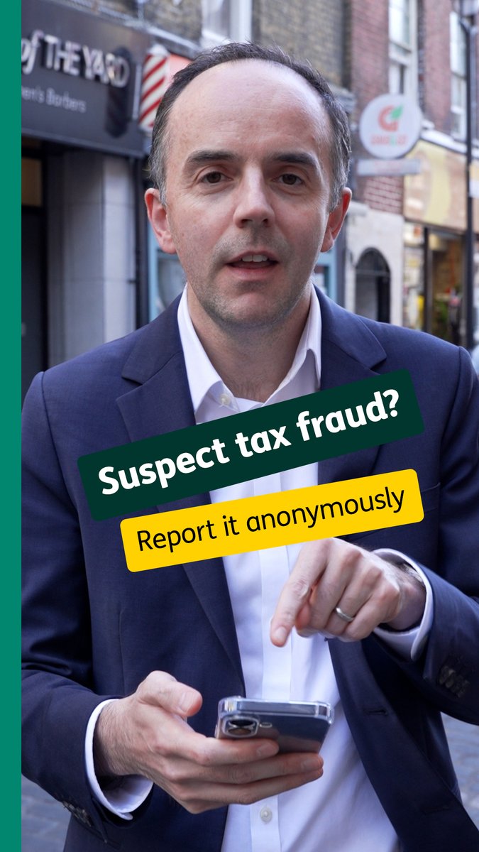 It's now easier to report dodgy shops, as we ramp up our work to tackle illegal activity on the high street. Our improved Report Tax Fraud service on lets you shop businesses you suspect are involved in fraud, money laundering or other criminal activity – helping you join the fight against rule-breaking retailers. All reports can be submitted anonymously. The Financial Secretary to the Treasury, James Murray MP, shows you how easy it is to report fraud online. It’s closing time for high street crime. Report tax fraud below. ⬇️ #HighStreet #TaxFraud #HMRC HM Treasury Ministry of Housing, Communities & Local Gov