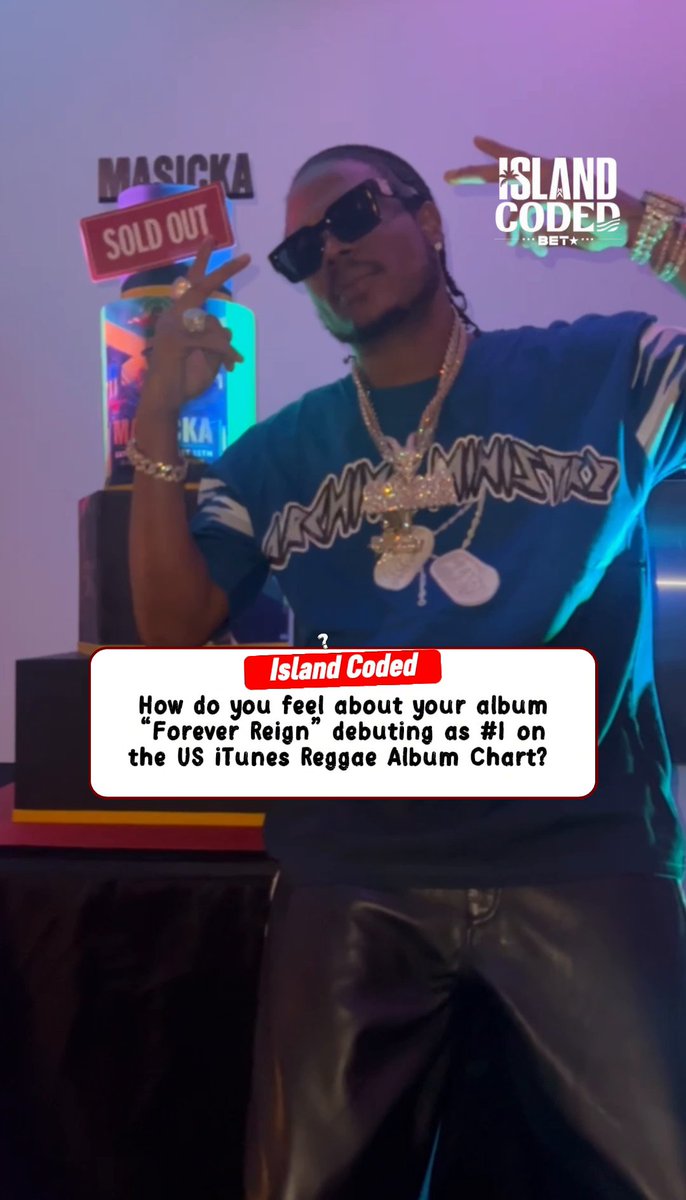 From Portmore to a SOLD OUT Barclays Center. Masicka is in his Forever Reign era! 🇯🇲🔥 Fresh off the release of his third studio album, Masicka joined us after his first solo U.S. arena performance to talk Forever Reign debuting at #1 on the U.S. iTunes Reggae Albums chart, the story behind his name, the things he loves about Portmore and even the Caribbean island still on his travel list. 👀🌴 One thing about Masicka… the reign is just getting started. 👑 #IslandCoded #BET