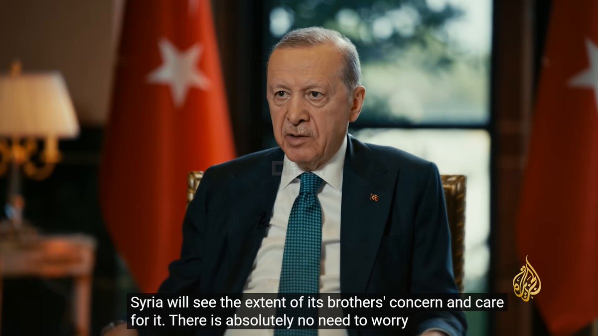 Q: Regarding Turkish military bases or a Turkish military presence that would help stabilize Syria? President Erdogan: We spare no effort in doing everything that falls upon Türkiye for the stability of the region, and we will continue doing so.