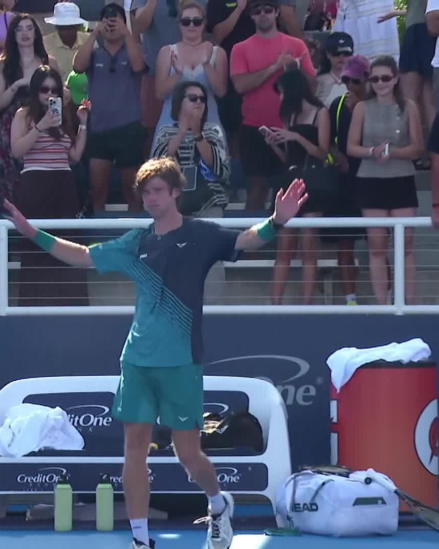 SABR - sneak attack by Rublev 🤩 2021 finalist Rublev defeats Carreno Busta 7-6 6-1 at #CincyTennis