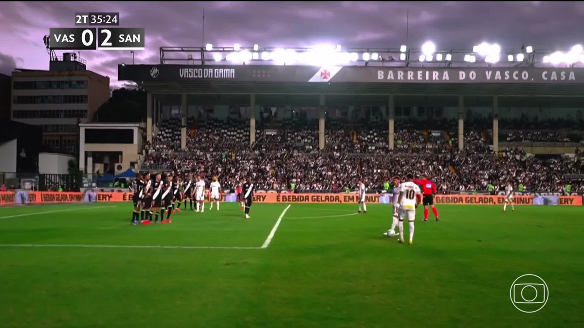 Os três gols do Santos em cima do Vasco em São Januário. O segundo e o terceiro gol são inacreditáveis. 🎥 ge