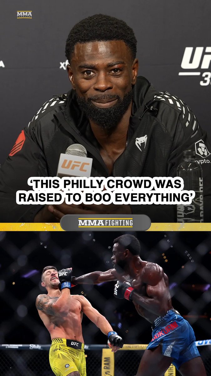 Chidi Njokuani absolutely heard the Philly boo birds at UFC 330: "It's crazy to me because we're doing striking. Isn't that what you all want? Then again, it is Philly. That's how they were raised. They boo everything."