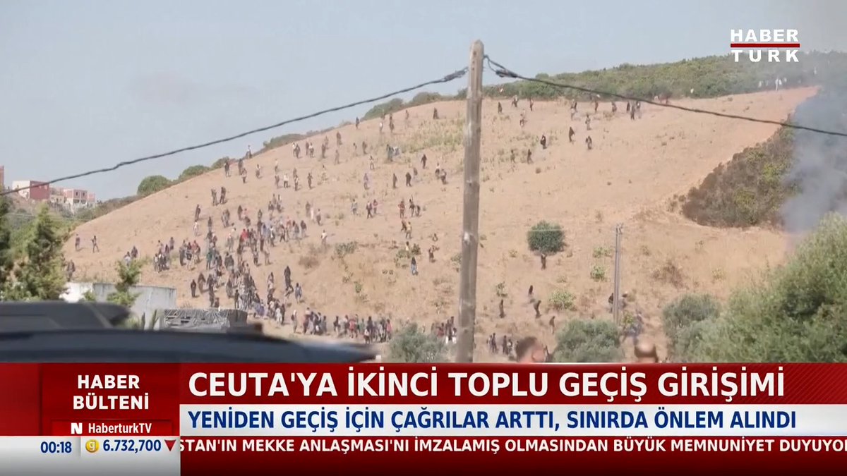 📌Ceuta'ya ikinci toplu geçiş girişimi. Yeniden geçiş için çağrılar arttı, sınırda önlem alındı.