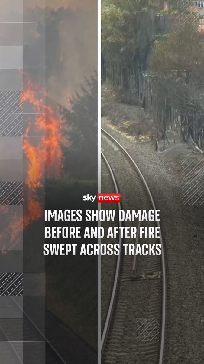 The majority of Stourbridge residents have been able to return to their homes after a wildfire ripped through parts of the West Midlands town earlier this week. Images released by Network Rail show the level of destruction caused on railway lines. Live: