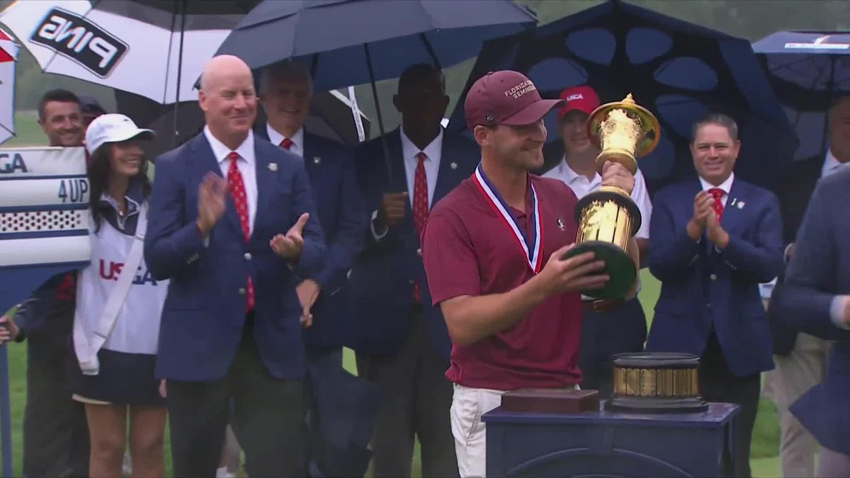 "It all goes out to my dad. He's helped me so much this week and I honestly can't thank him enough for it. It's a huge honor to be able to experience this with my dad." Very emotional words from our new U.S. Amateur champion, Jack Whaley.