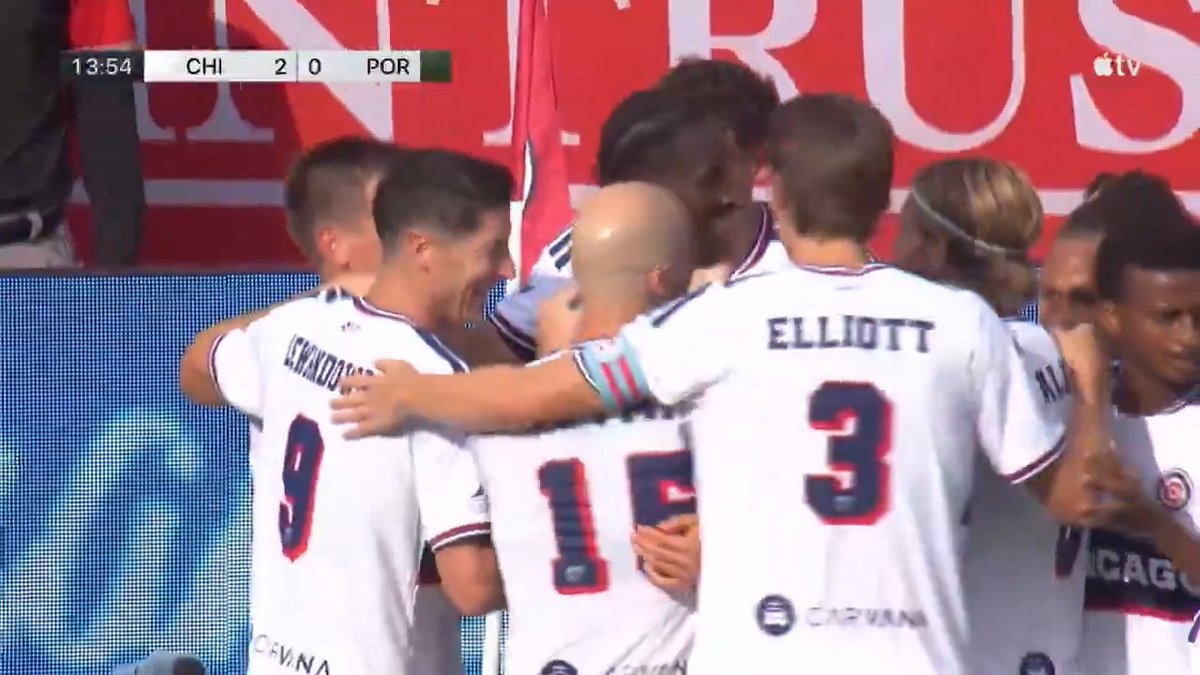 Chicago turn up the pressure &amp; Dje D’Avilla makes it two! Hot start for the Fire at Soldier Field. 🔥