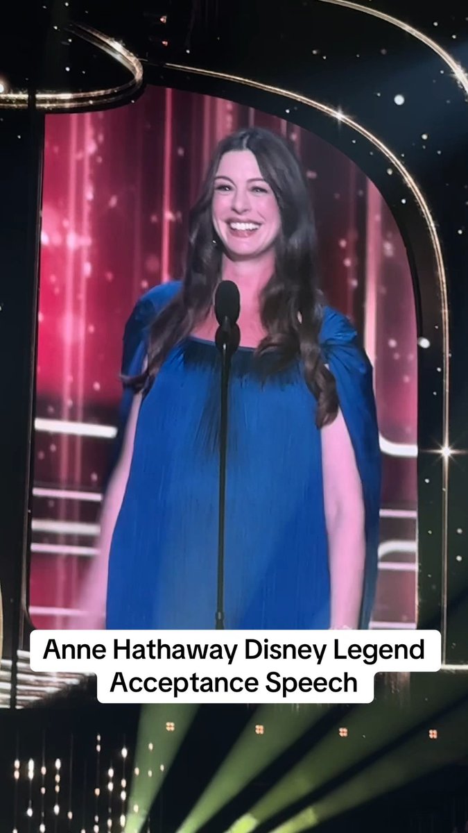 Anne Hathaway has just been honored as a Disney Legend at #D23 : The Ultimate Disney Fan Event.
