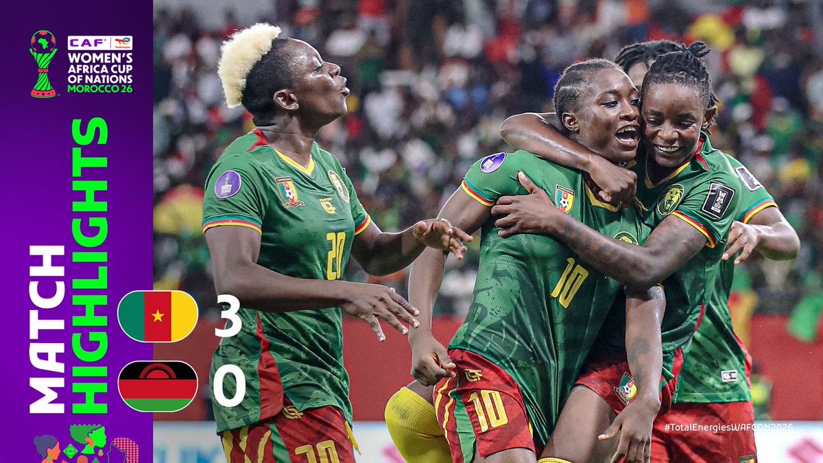 🎥 HIGHLIGHTS: 🇨🇲 3-0 🇲🇼 Cameroon are #TotalEnergiesAFCON2026 Champions! 🌟