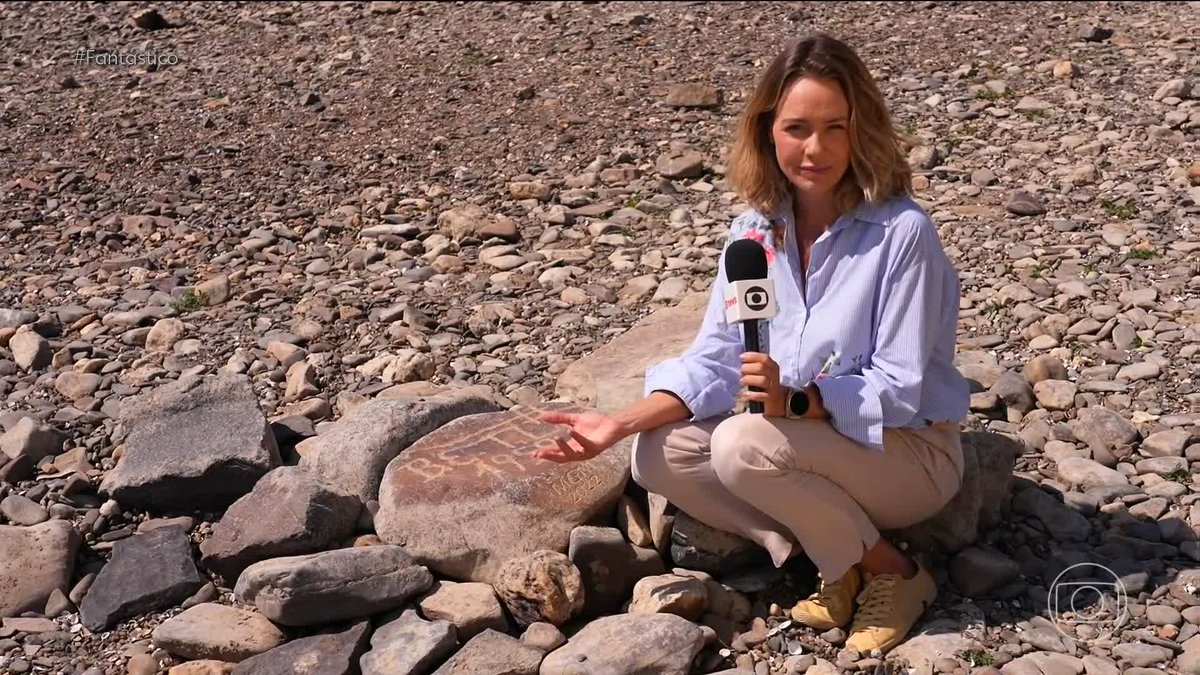 Seca na Europa revela "pedra da fome"; entenda. #Fantástico
