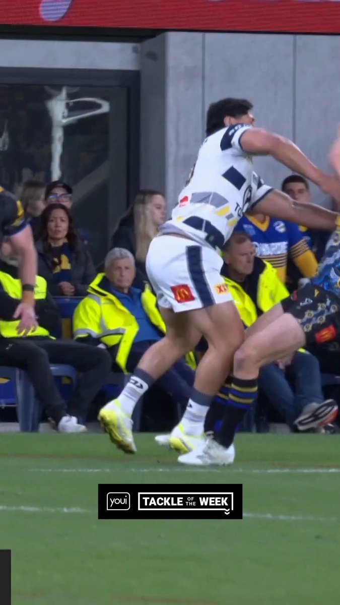 FOLDED. CREASED. GOODNIGHT! 💥 Jason Taumalolo's shot has won your Tackle of the Week thanks to Youi