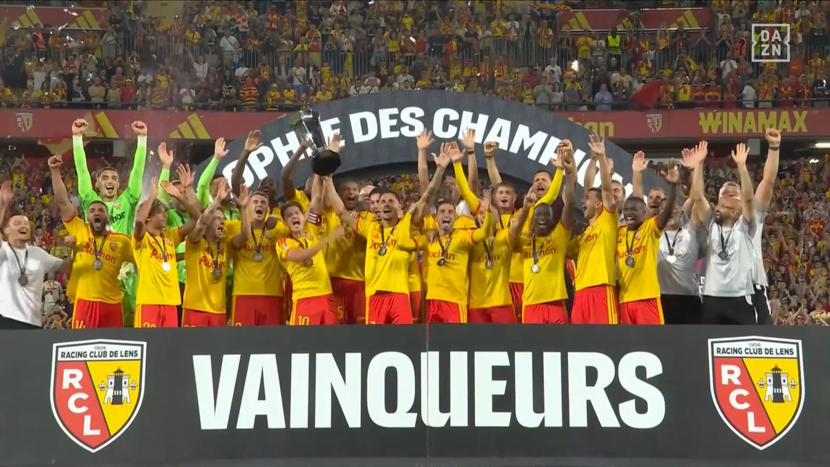 最高のシーズンスタートに🙌 リーグアン絶対王者のPSGを完封! RCランスが初のスーパーカップ制覇🎊 🇫🇷フランス スーパーカップ 🆚RCランス×PSG 📺DAZN 見逃し配信中 #だったらDAZN