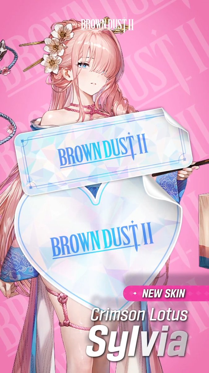 Meet Sylvia’s Special Skin, Crimson Lotus Sylvia, now! 🌸 Witness the unmatched blade that none can surpass—Crimson Lotus Sylvia! 📅 Available in the Premium Shop until Aug 27, 8:50 AM (KST) #BrownDust2 #Sylvia #SpecialSkin
