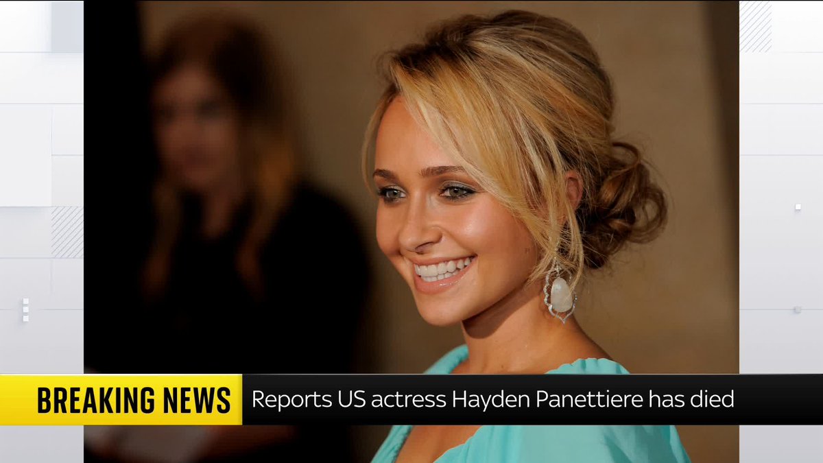 BREAKING: Actress Hayden Panettiere - best known for her roles in the TV series Heroes and Nashville - has died aged 36, U.S. media reports. 📺 Sky 501, Virgin 602, Freeview 233 and YouTube
