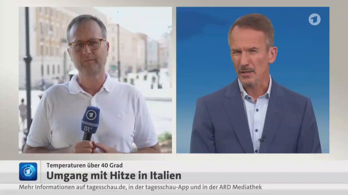 Die Tagesschau spielt die "Hitzeshow" und Italien will nicht mitspielen. Deutschland steht mit seinen Hitzetoten alleine da. Die Italiener sind die Hitze wohl besser gewöhnt, so die brillante Analyse. Was eine Verarsche.