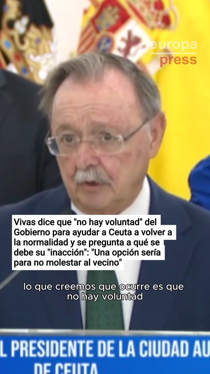 Vivas dice que "no hay voluntad" del Gobierno para ayudar a Ceuta a volver a la normalidad y se pregunta a qué se debe su "inacción": "Una opción sería para no molestar al vecino"