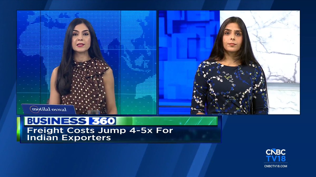 Freight Costs Jump 4-5x For Indian Exporters. Shipping cost for Indian exporters continue to spiral. Many exporters tell CNBC-TV18 the freight bill is now often exceeding the value of the consignment itself. Santia Gora reports