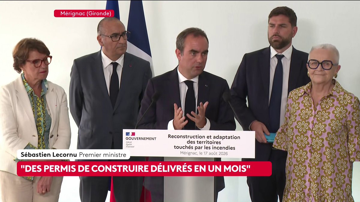 🔴 "Toutes les reconstructions d'habitation qui peuvent être faites (...) doivent être faites très rapidement. Je ne veux pas que la puissance publique soit montrée du doigt avec une bureaucratie excessive qui retarderait la vie normale", déclare Sébastien Lecornu. #canal16