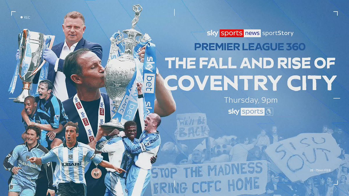"This moment is yours" 🩵 From rock bottom to Premier League promotion, watch The Fall and Rise of Coventry City on Sky Sports Premier League at 9pm on Thursday 📺