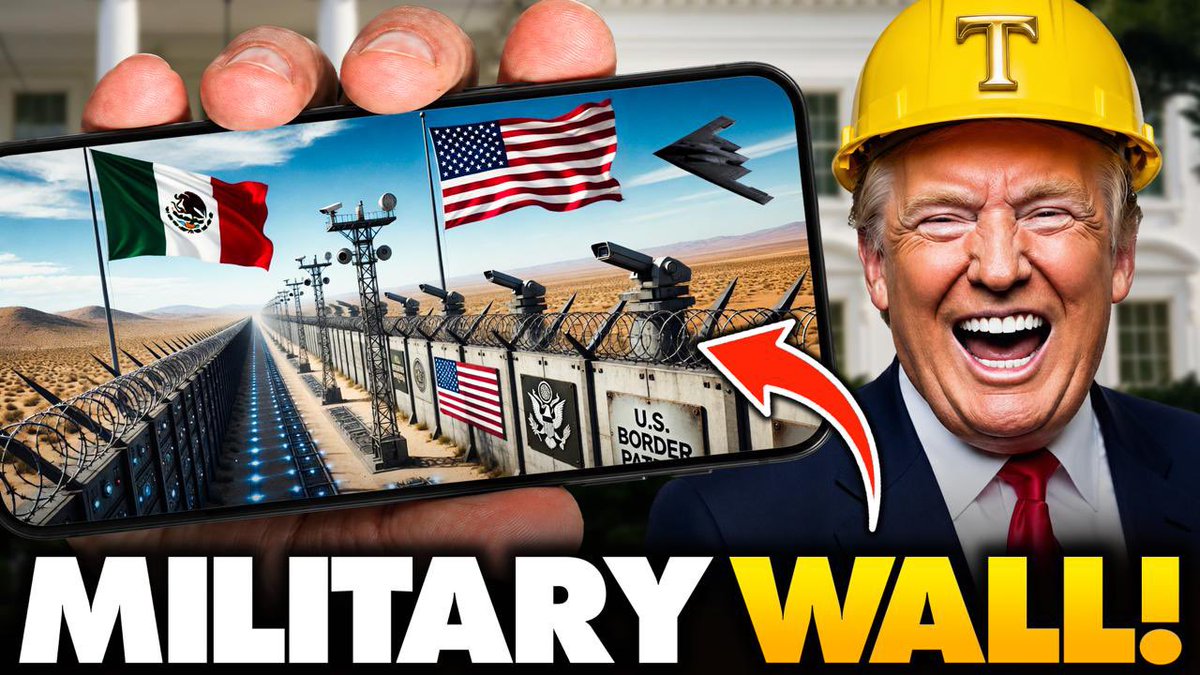 🚨Trump STUNS World: Declares U.S. Border a 'MILITARY BASE', Deploys Armed Forces The DOJ just approved new new military zones, giving authority for the U.S. Military to make border arrests. Nearly 1,000 miles are now militarized. On top of this, Trump is building a SECOND wall. This is the way.