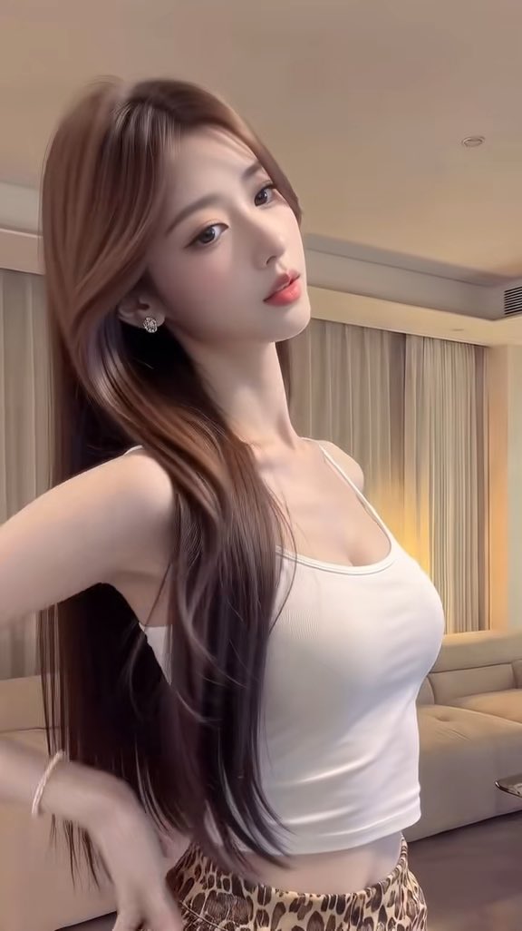 申个懒腰，准备做个运动，豹纹短裙好看吗？