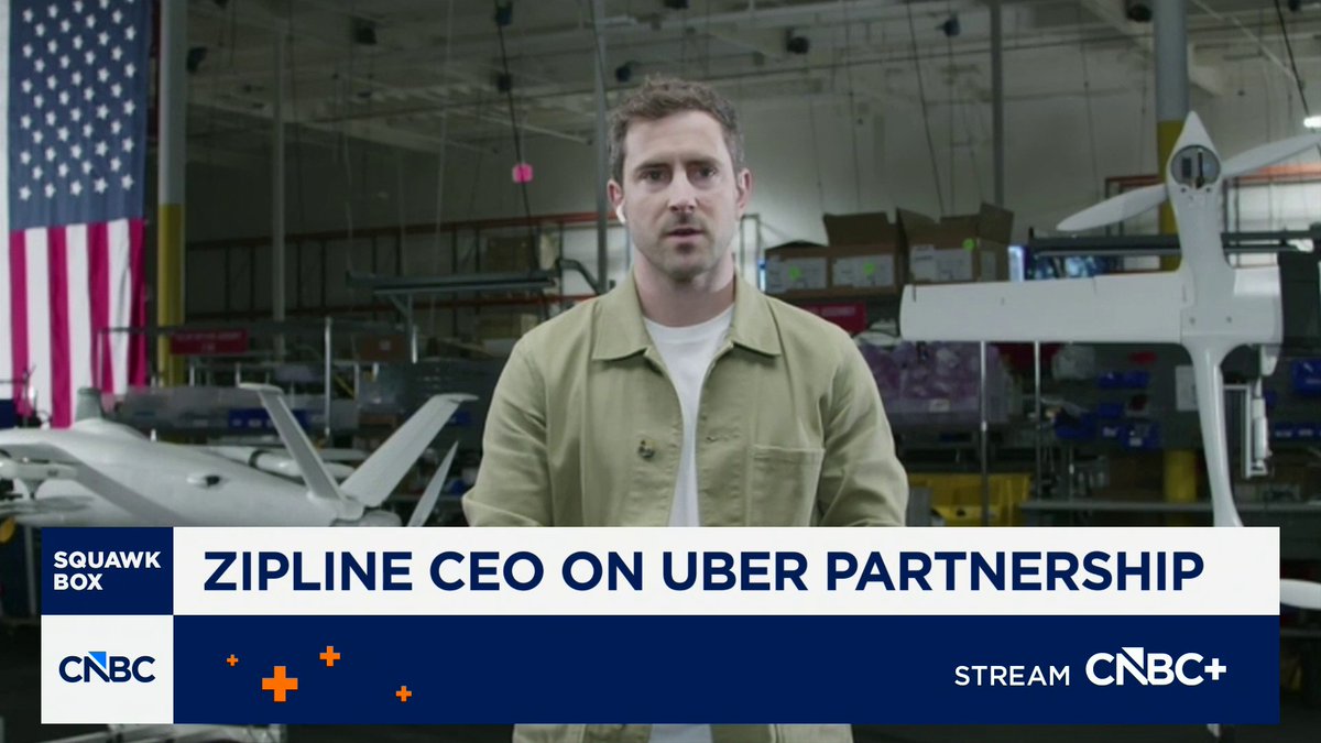 Drone delivery company Zipline is partnering with $UBER to scale up U.S. operations. CEO Keller Cliffton shares the details: