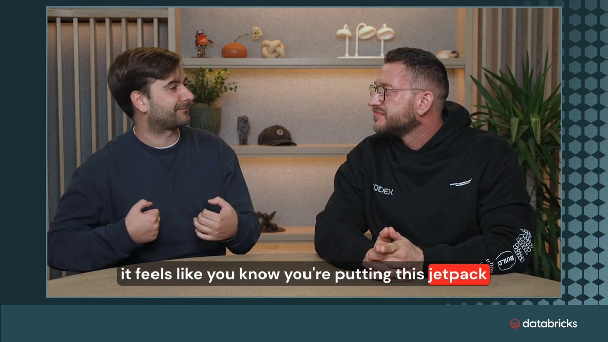 “With coding agents, you’re putting this jetpack on and going 10,000 miles an hour, doing things you were never able to do before.” In this conversation, OpenAI’s Peter Steinberger 🦞 and Tibo join Databricks Co-founder Patrick Wendell to unpack what comes next as agents move beyond code authoring into observability, operational work, and long-running responsibilities across software and data systems. Watch the full conversation: