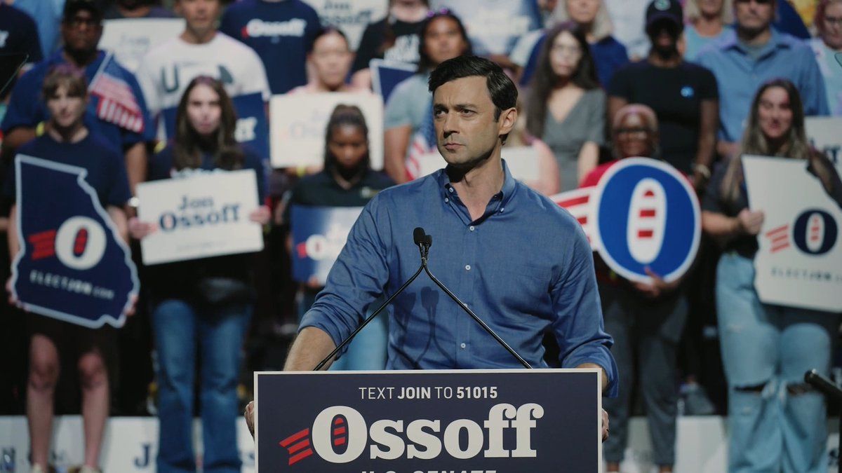 Ossoff: He promised to lower prices on day one. Do you remember that? And I want the president's remaining supporters to hear this, because it was all a lie. Under Donald J. Trump, it costs more than ever to stock your fridge, to power your home, to make a cup of coffee, to buy school supplies for your kid or a tractor for your farm. Gas is up 30% since inauguration. Diesel 47%, coffee 35%, ground beef 23%. They doubled your health insurance premiums and slashed Medicaid to cut taxes for their corporate donors and the ultra-rich.