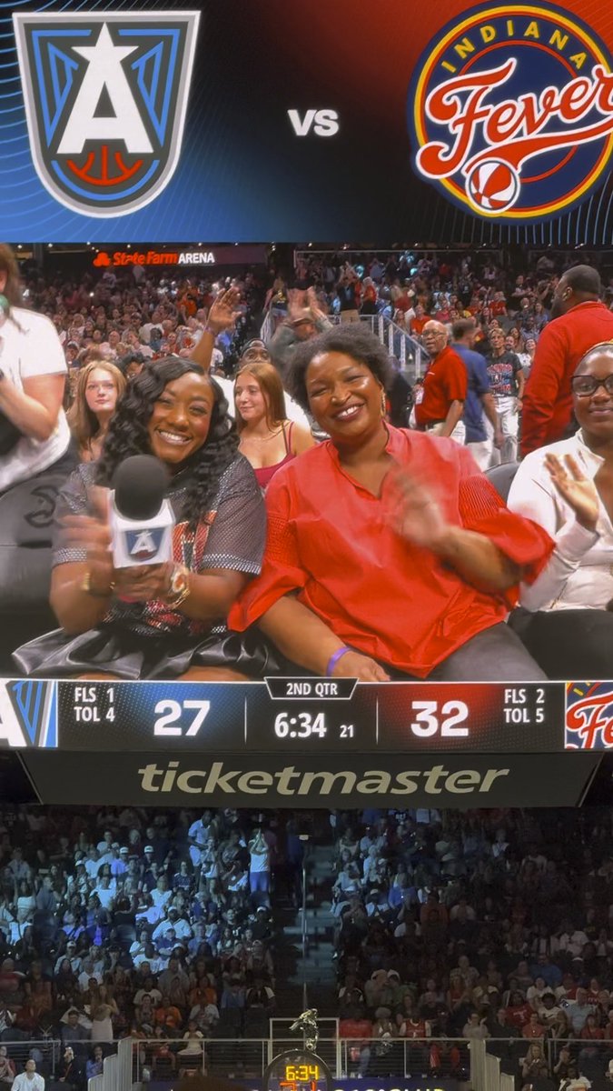 The Atlanta Dream crowd went absolutely wild for Stacey Abrams when she appeared on the Jumbotron. We did what we could to push back against the cult. Freedom & Whiskey