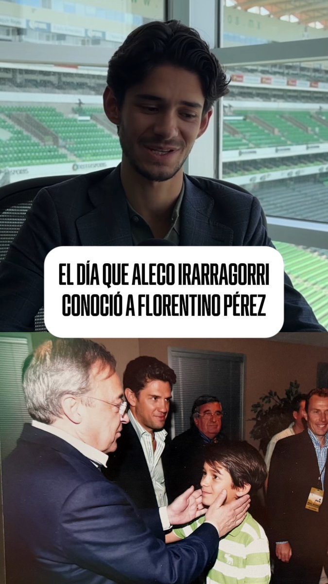 Cuando Florentino Pérez te agarra con cariño las mejillas 😱 El día que Aleco Irarragorri conoció al presidente del Real Madrid cuando era un niño 🔝