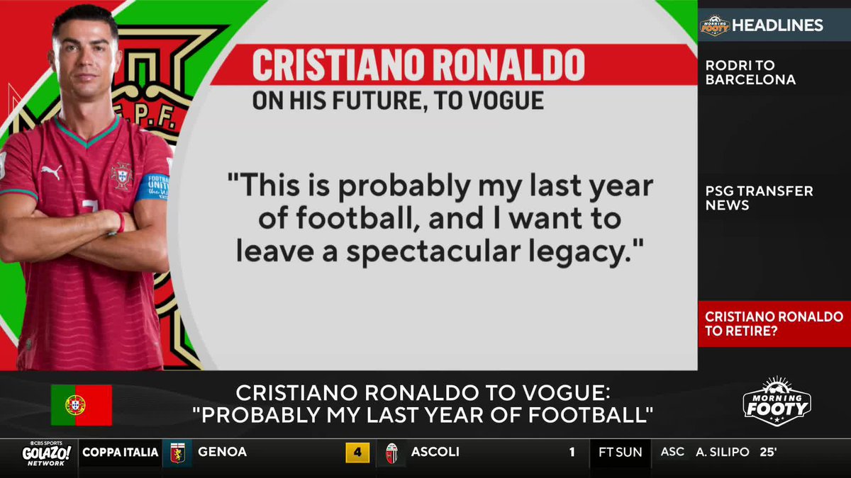 "His dedication to the game. His drive is just absolutely phenomenal... He has been a magnificent player." Geoff Shreeves, Matteo Bonetti and Michael Lahoud pay tribute to Cristiano Ronaldo in what could be his last year in football 👏