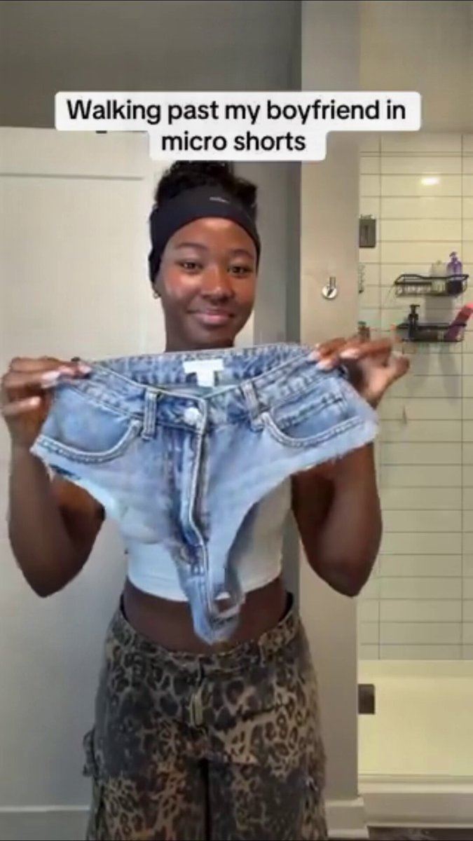 Babe that’s a Jean thong😂😂 his reaction is hilarious