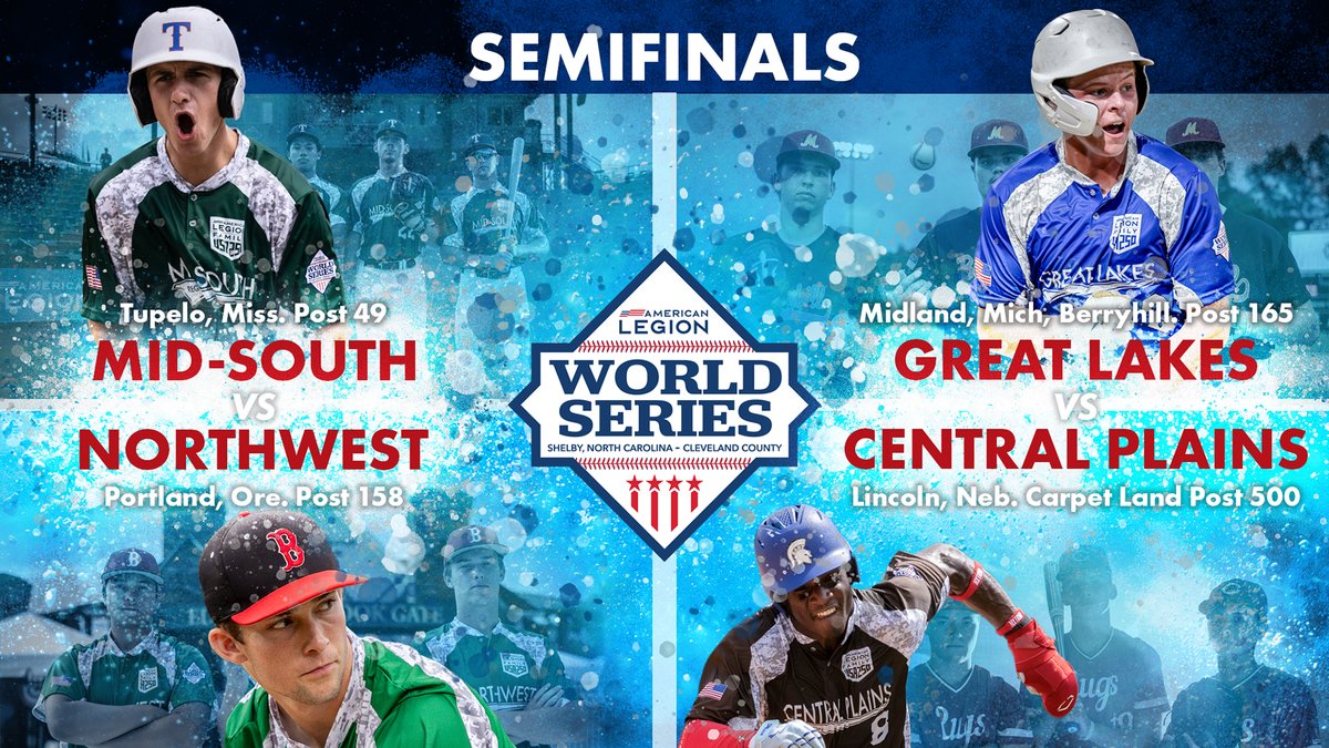 The final four teams in the 2026 American Legion World Series are set! Tupelo 49er's, Portland (Ore.) Post 158 Barbers, Berryhill Baseball and CarpetLand Baseball will meet today at 4PM on ESPNU. Get ready for semifinal action by reading the full preview: And stay up-to-date on all of the action by following American Legion Baseball