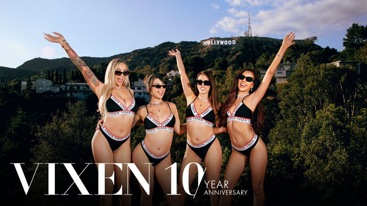 VIXEN: Hard to pick just one word to describe a decade of unforgettable moments. 10 years. Countless memories. Endless milestones. In pursuit of pleasure since 2016 🥂✨ Kendra Sunderland x Gina_valentinaxxx x adriana chechik x Vanna Bardot