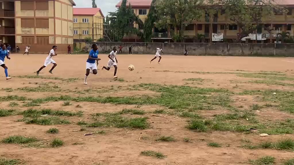 This is what we mean by football structure… A bullish striker emerging from the Asisat Oshoala Academy by the name Osinachi - a future Falcon. And what a pitch!
