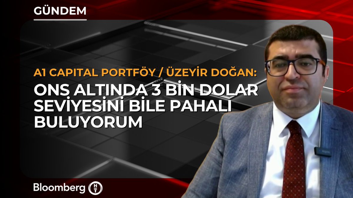 A1 Capital Genel Müdür Yardımcısı Üzeyir Doğan: 📍 Ons altında 3 bin dolar seviyesini bile pahalı buluyorum
