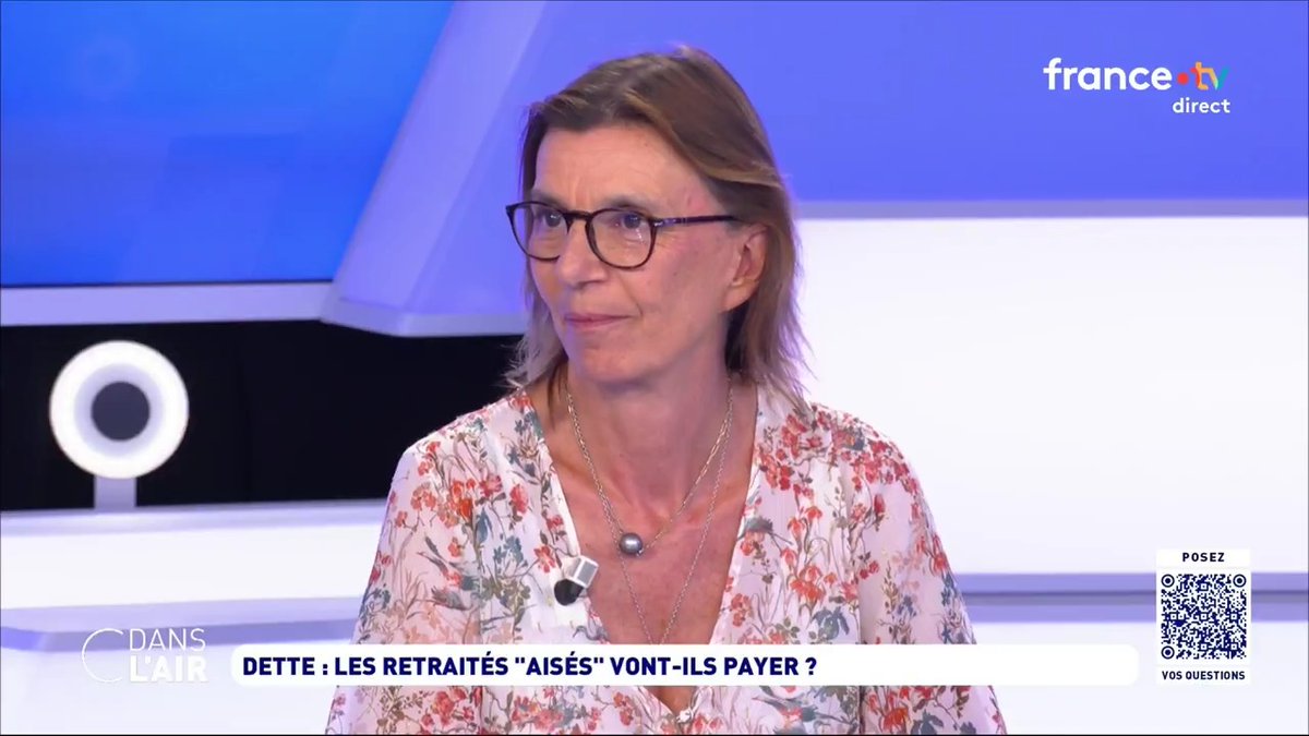 "Les gens aisés sont pointés dans l'opinion, mais un retraité qui touche 3000€, les Français se disent que ce n'est pas si simple. Cependant, l'idée que les #retraités fassent des efforts devient populaire, mais les Français veulent de la lisibilité !" Véronique Reille Soult #Budget2027
