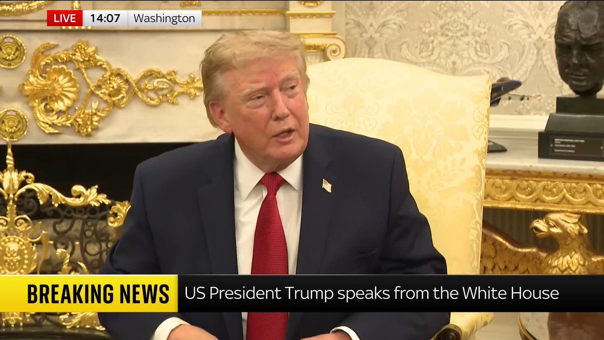 'If they open up the North Sea the UK will be rich again' Donald Trump says he has had a 'good conversation' with Prime Minister Andy Burnham. He says he thinks the PM will open up the North Sea, adding he will have 'solved' the UK's 'energy problem' if he does.