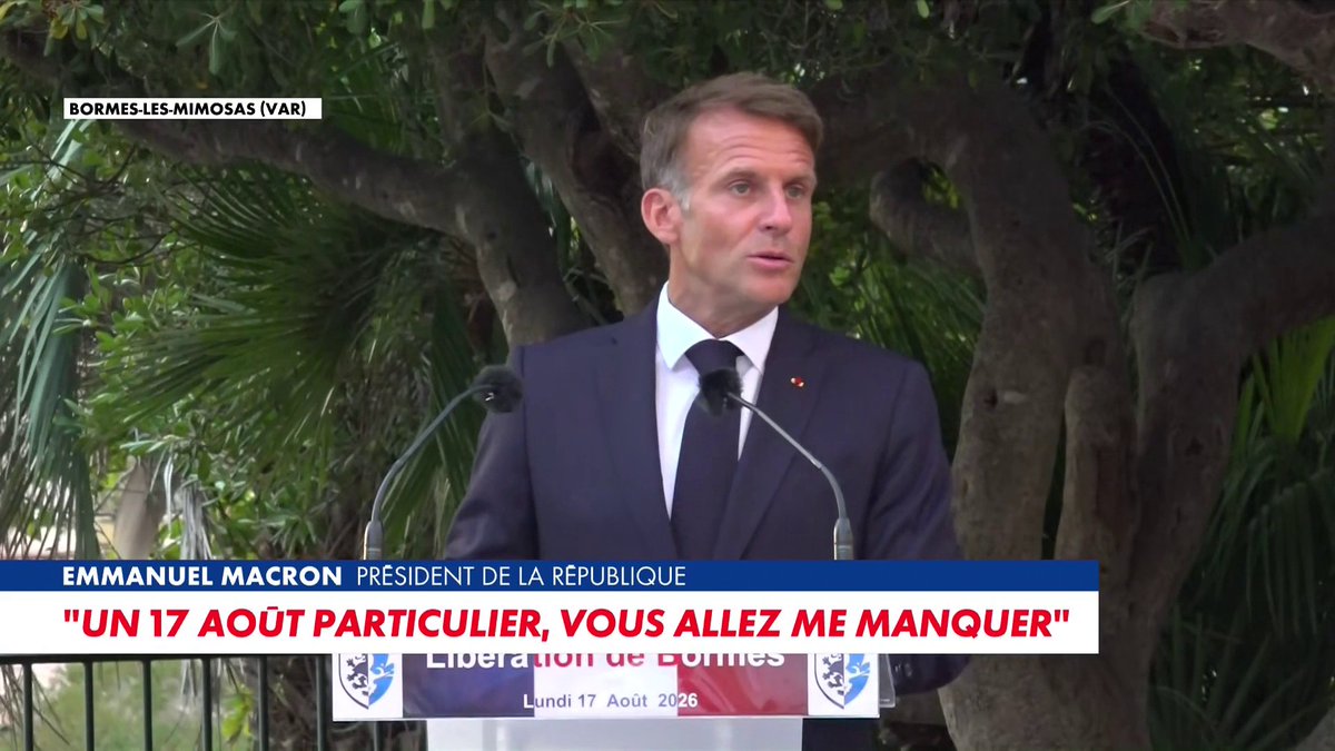 🚨🇫🇷🤢 Emmanuel Macron à Bormes-les-Mimosas, encore une fois, nous bassine avec la fragilité de notre liberté en s’extasiant sur les soldats d’Afrique, comme si l’Afrique avait été le sauveur de la France. N’importe quoi ! Ce type est complètement omnibulé par les pays africains : quand il était en voyage là-bas, toutes ses interventions n’étaient que pour l’Afrique, et en France, rebelote, il recommence exactement pareil. Pourtant sa seule fonction, c’est les Français et la France d’abord, pas de jouer les défenseurs d’un autre continent ! Qu’il aille y vivre s’il les aime tant, c’est clairement la peur qui lui dicte ces discours absurdes.