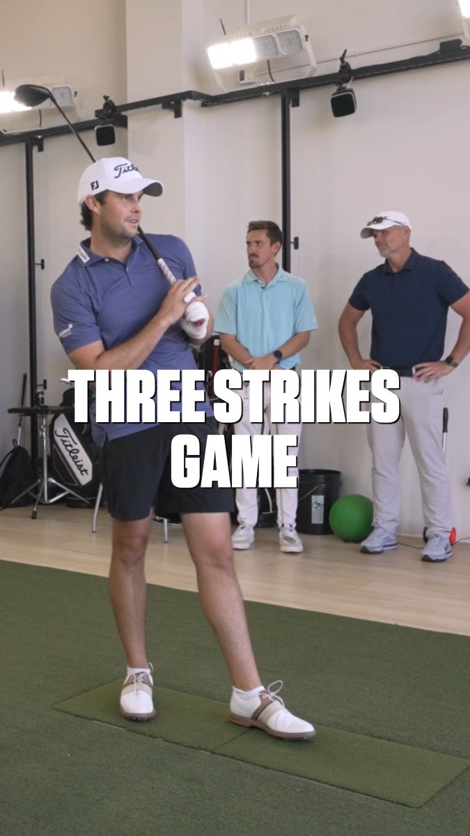 “Three Strikes” for Clubhead Speed: Establish a baseline for your cruising speed. Then swing hard and try to beat your last CHS number every ball. If you match or exceed it, keep going. If you swing slower, it’s a strike. See how many swings you can make before accumulating three strikes. After you have three strikes, re-test your cruising swing. It will usually be a few MPH faster, the result of potentiation and teaching your brain what fast feels like. Full video on our YouTube channel.