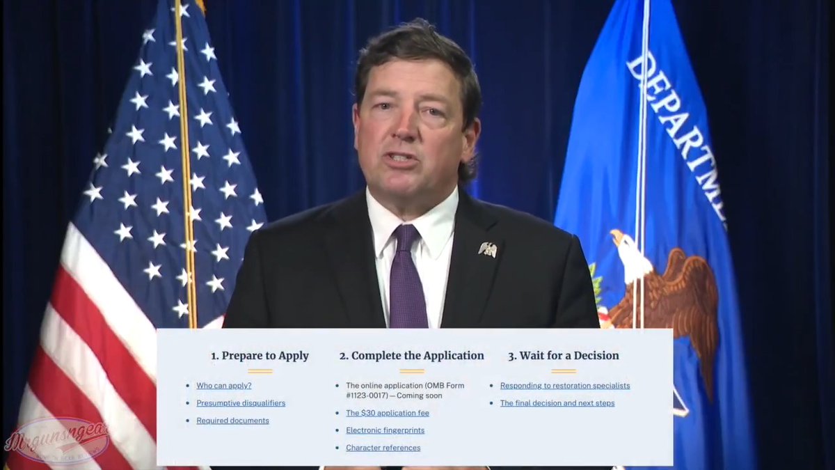DOJ has announced their "new rule" regarding restoration of Americans firearms rights [18 U.S.C. 925(c)] has been finalized and will soon go into effect. They're expecting this to impact over 300k Americans per year. I included a QR code to their site with all the details in the video below ⬇️ Apply accordingly... #2nd #CivilRights #DOJ #EdMartin #tate #2a