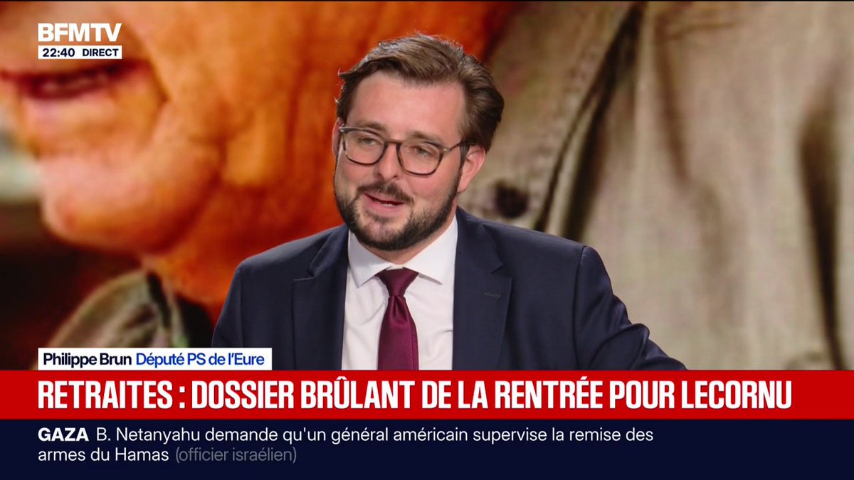 Indexation des retraites sur l'inflation: "Le cœur du problème, c'est le financement du vieillissement de la population", estime Philippe Brun, député PS de l'Eure