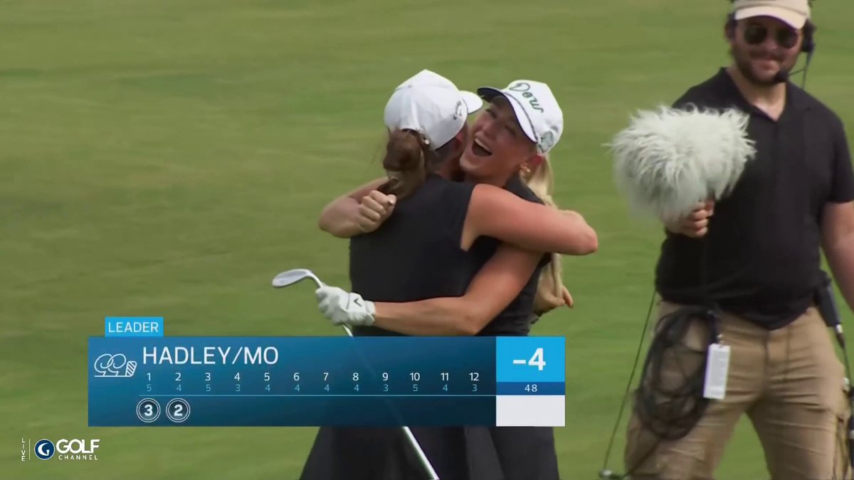 REEL. IT. IN. Hadley Walts!!! 🎣 That's back-to-back eagles for Hadley & Mo, who lead by two 😱