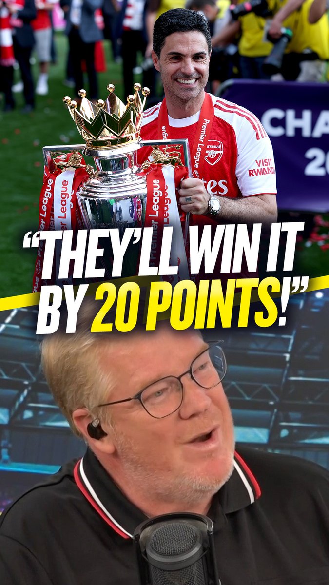🤯 "I think they'll win it by more than 20 points." 🔴 "They're so stable, they've got confidence &amp; the lack of challenge from anyone..." Adrian Durham makes a huge prediction about Arsenal's Premier League title defence 🏆