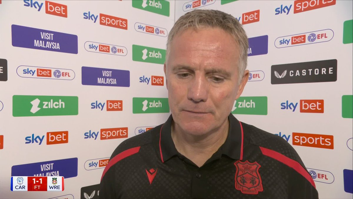 "Fine details have cost us" ❌ Phil Parkinson gives his assessment after Wrexham conceded a last minute equaliser against Cardiff 🗣️